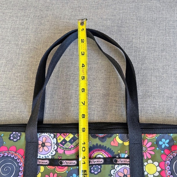 le Sportsac floral zipper shoulder bag / tote bag - Picture 9 of 10